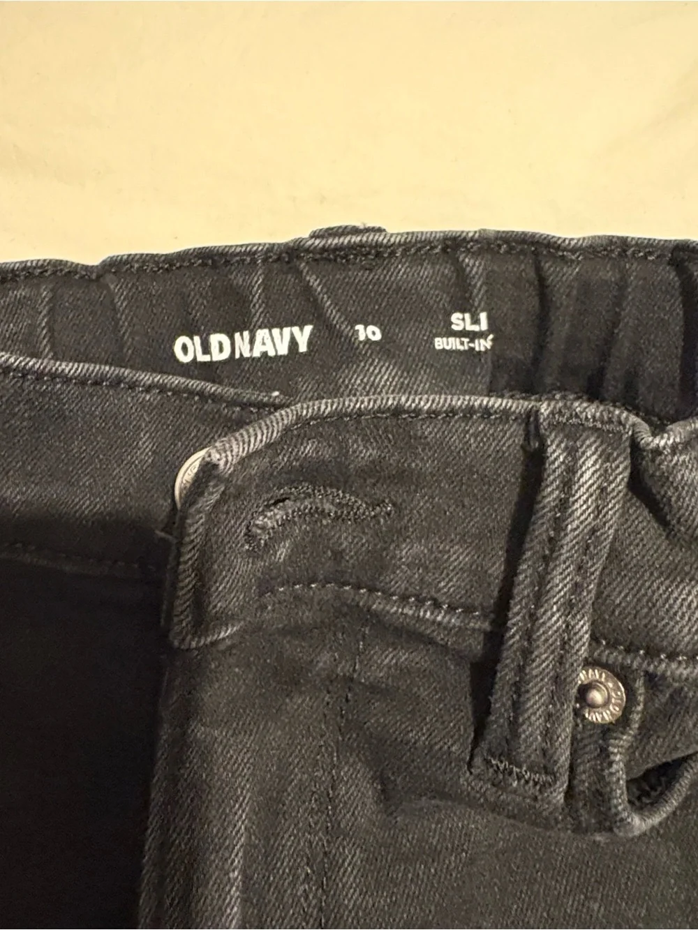 Old Navy Black SL1 Built-In Denim Jeans